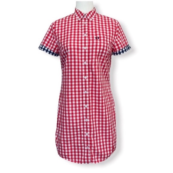 Fred Perry Dresses & Skirts - Fred Perry Red Gingham Shirt Dress